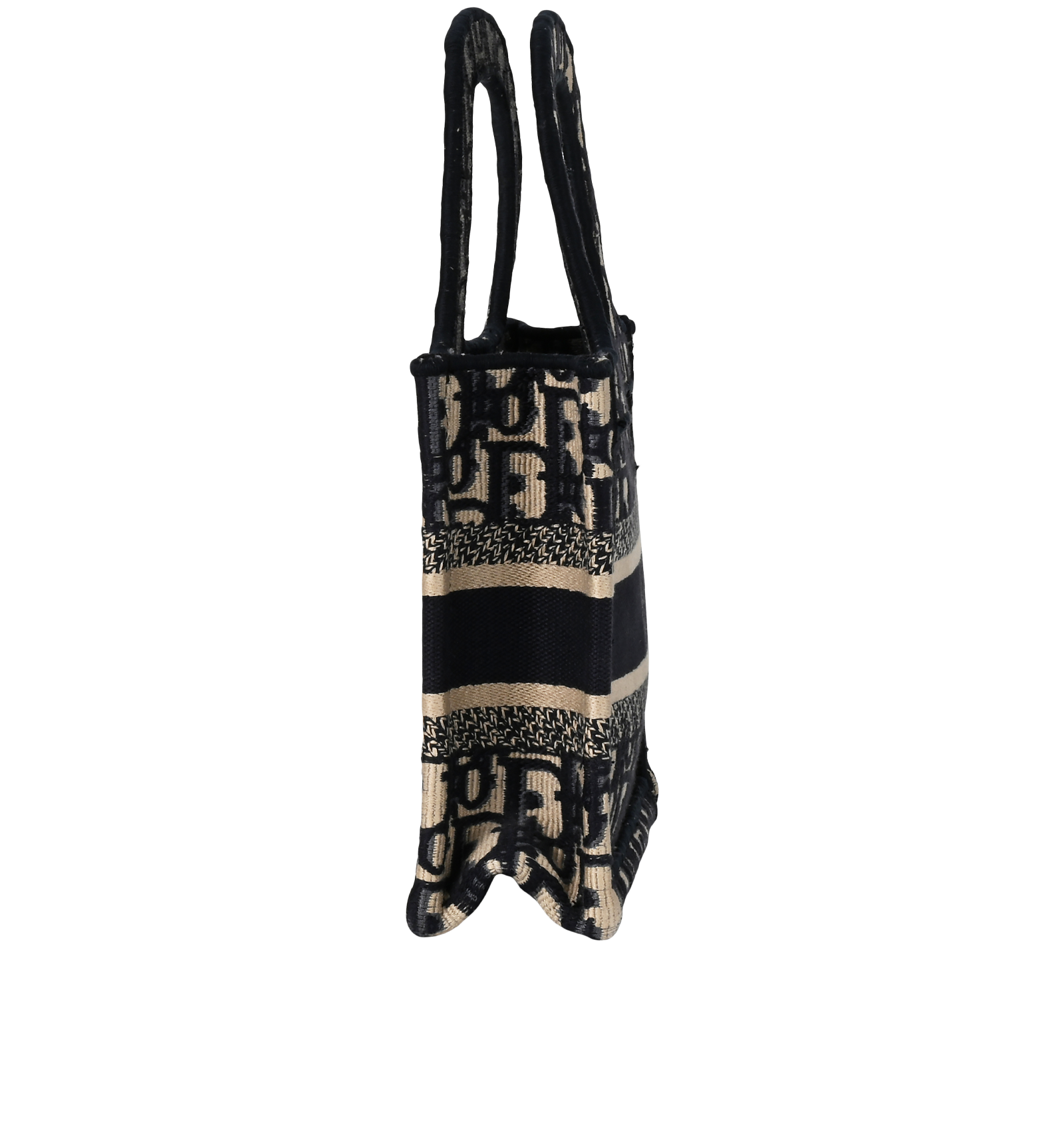 Mini Book Tote, &pound;950, Handbags, Beige/Blue, Canvas, Bottom view